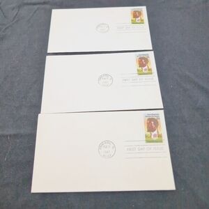 1987 Jean Baptiste Pointe Du Sable Set of Three First Day of Issue Envelopes